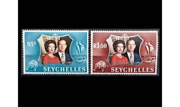 Сейшельские Острова 1972 г. "Серебряная свадьба английской королевской пары"