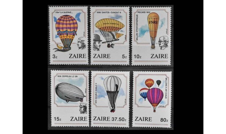 Заир 1984 г. "200 лет авиации"