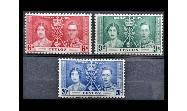 Цейлон 1937 г. "Коронация короля Георга VI и королевы Елизаветы"