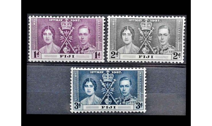 Фиджи 1937 г. "Коронация короля Георга VI и королевы Елизаветы"