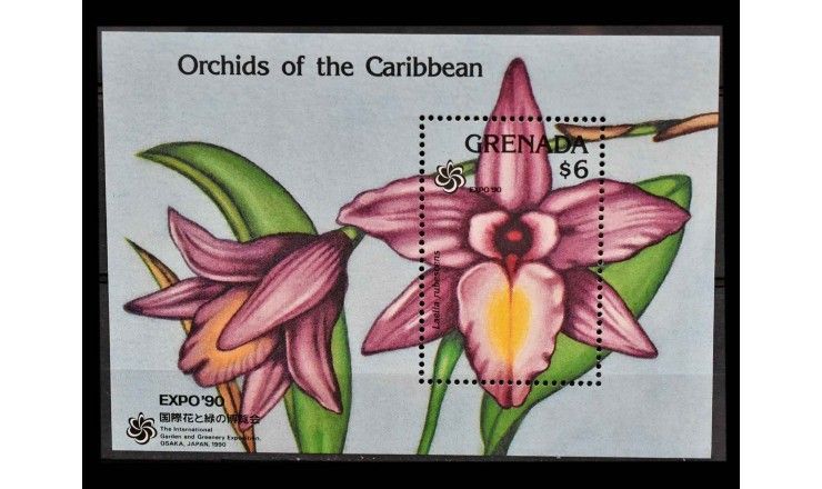 Гренада 1990 г. "Международная садоводческая выставка EXPO'90, Осака: Орхидеи"