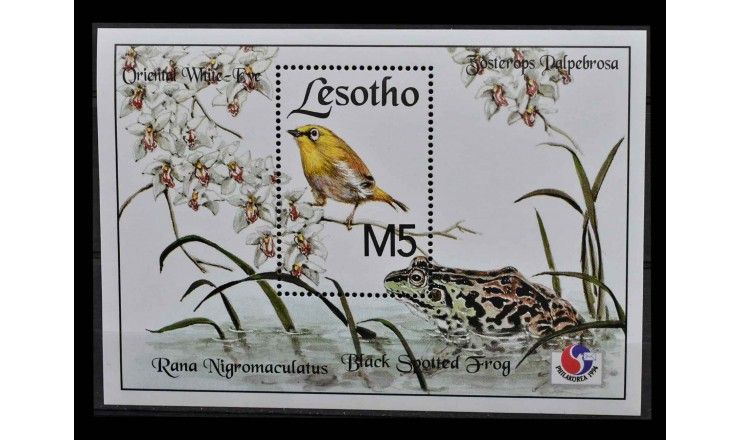 Лесото 1994 г. "Международная выставка марок PHILAKOREA `94: Лягушки и птицы"