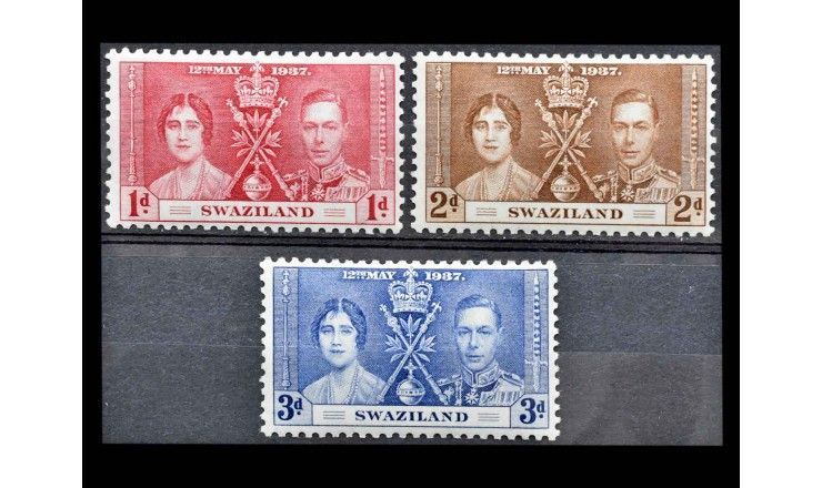 Свазиленд 1937 г. "Коронация короля Георга VI и королевы Елизаветы" 