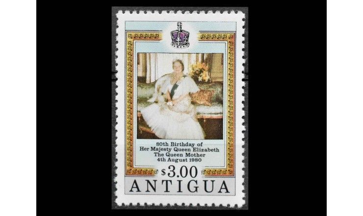 Антигуа 1980 г. "80 лет королеве-матери Елизавете"