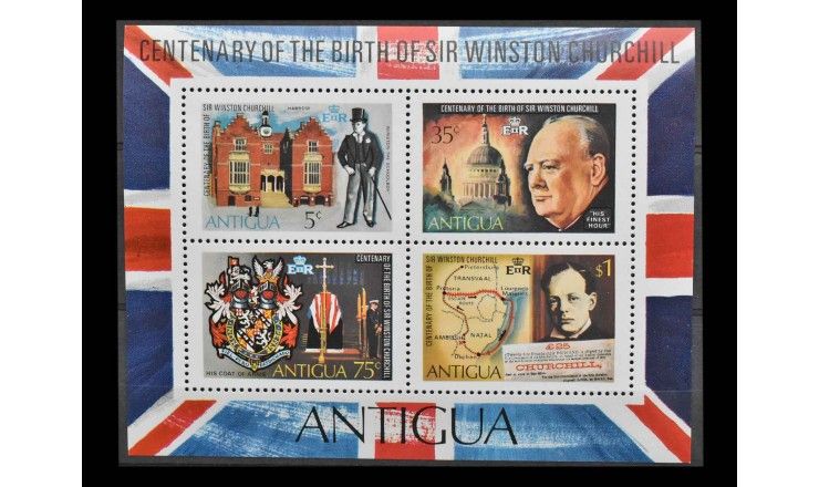 Антигуа 1974 г. "100 лет со дня рождения Уинстона Черчилля"