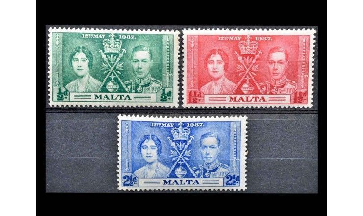 Мальта 1937 г. "Коронация короля Георга VI и королевы Елизаветы" 