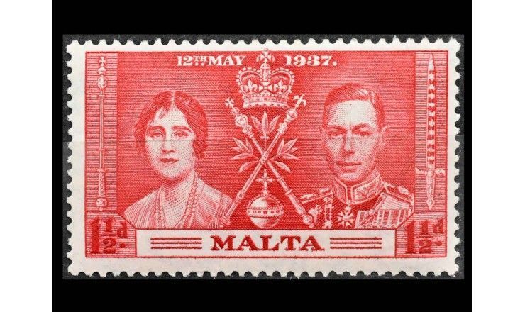 Мальта 1937 г. "Коронация короля Георга VI и королевы Елизаветы" 
