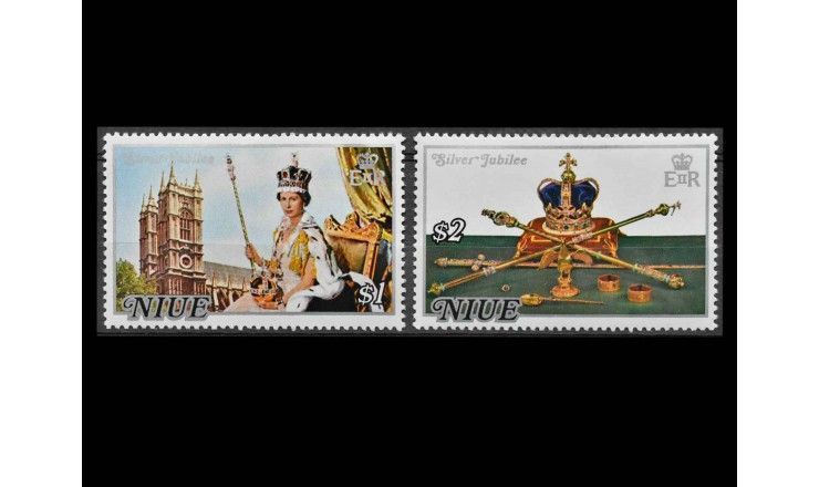 Ниуэ 1977 г. "25 лет правления королевы Елизаветы II" (дефект)