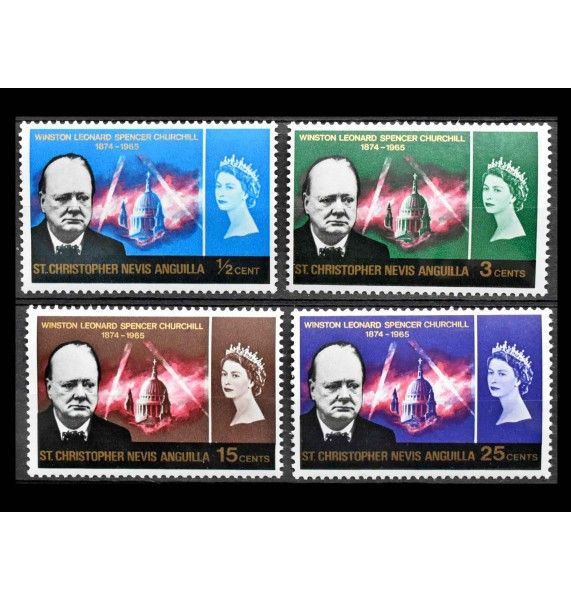 Сент-Кристофер-Невис-Ангилья 1966 г. "Уинстон Спенсер Черчилль"