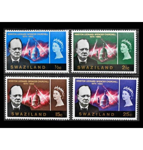 Свазиленд 1966 г. "1 год со дня смерти Уинстона Черчилля"