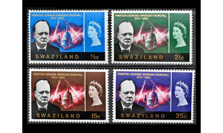 Свазиленд 1966 г. "1 год со дня смерти Уинстона Черчилля"