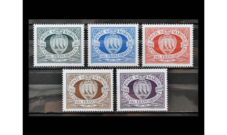 Сан-Марино 1977 г. "Столетие первых марок Сан-Марино: Гербы"