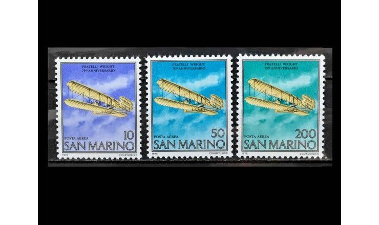Сан-Марино 1978 г. "75 лет первому полету братьев Райт"