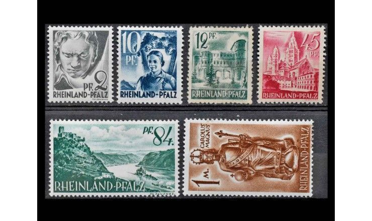 Рейнланд-Пфальц (Французская оккупация) 1947 г. "Личности и виды Рейнланд-Пфальца" 