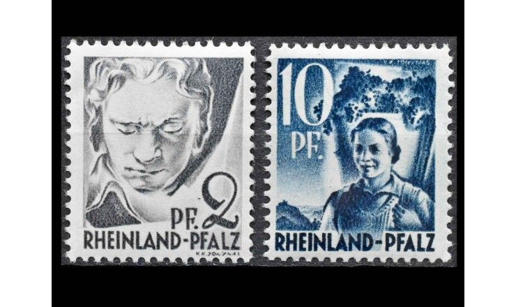 Рейнланд-Пфальц (Французская оккупация) 1947 г. "Личности и виды Рейнланд-Пфальца" 
