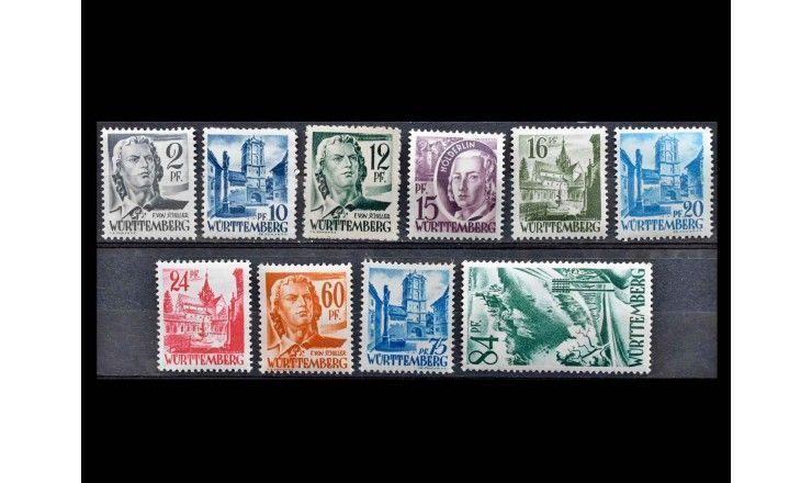 Вюртемберг (Французская оккупация) 1947/1948 гг. "Личности и достопримечательности Вюртемберга-Гогенцоллерна" 