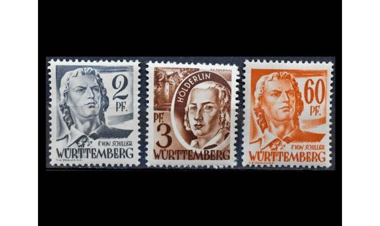Вюртемберг (Французская оккупация) 1947/1948 гг. "Личности и достопримечательности Вюртемберга-Гогенцоллерна" 
