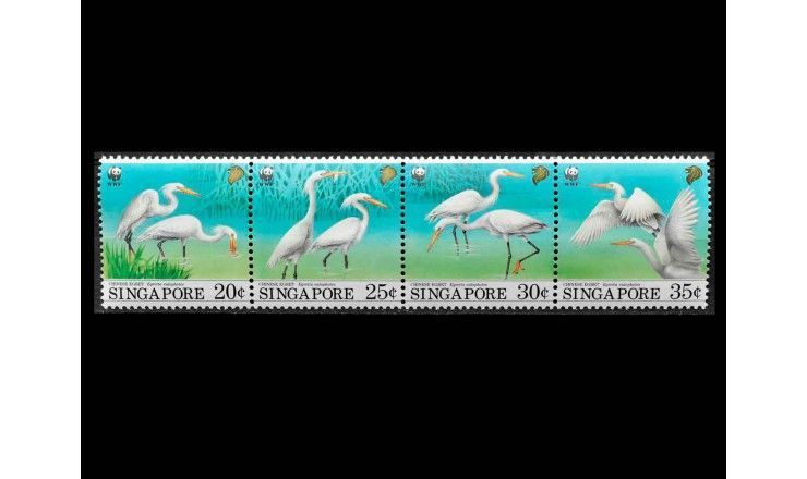 Сингапур 1993 г. "Всемирный фонд дикой природы: Китайская цапля"