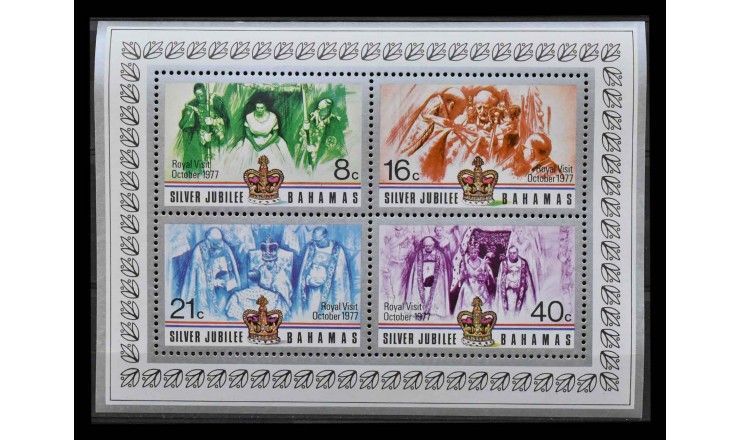 Багамские острова 1977 г. "25 лет правления королевы Елизаветы II" (надпечатка)