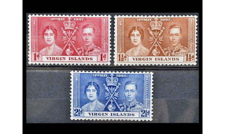 Британские Виргинские острова 1937 г. "Коронация короля Георга VI и королевы Елизаветы"
