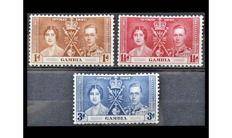 Гамбия 1937 г. "Коронация короля Георга VI и королевы Елизаветы"