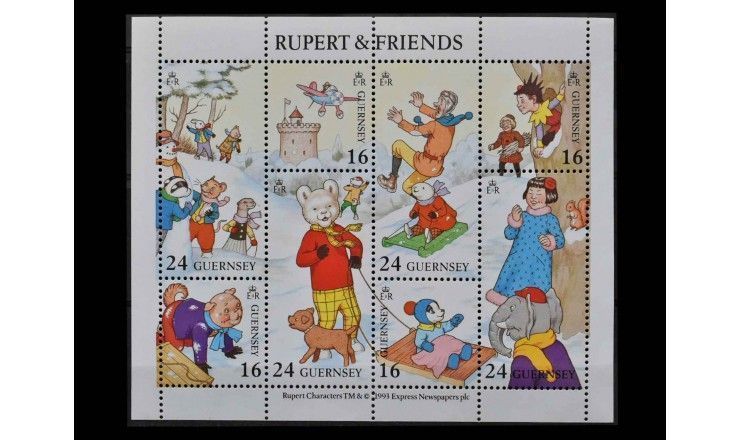 Гернси 1993 г. "Комиксы "Медведь Руперт"
