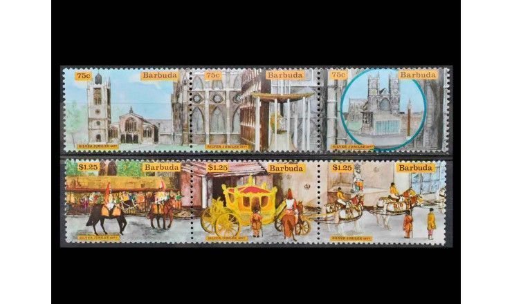 Барбуда 1977 г. "25 лет правления королевы Елизаветы II"