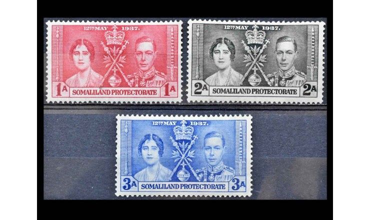 Британский Сомалиленд 1937 г. "Коронация короля Георга VI и королевы Елизаветы"