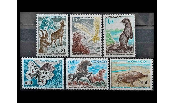 Монако 1970 г. "20 лет Всемирному обществу защиты животных"