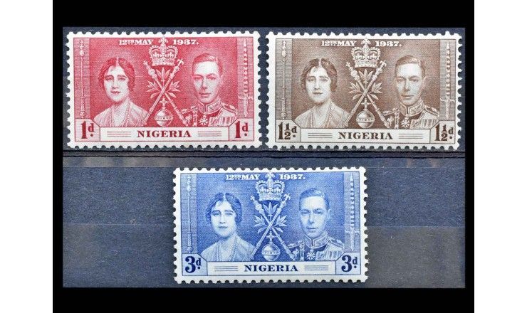 Нигерия 1937 г. "Коронация короля Георга VI и королевы Елизаветы" 