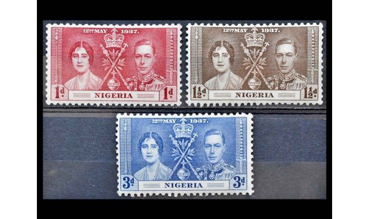Нигерия 1937 г. "Коронация короля Георга VI и королевы Елизаветы" 