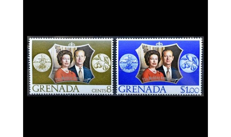 Гренада 1972 г. "Серебряная свадьба английской королевской пары"