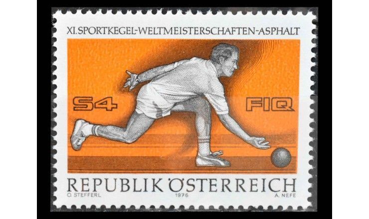 Австрия 1976 г. "Чемпионат мира по боулингу на асфальте"