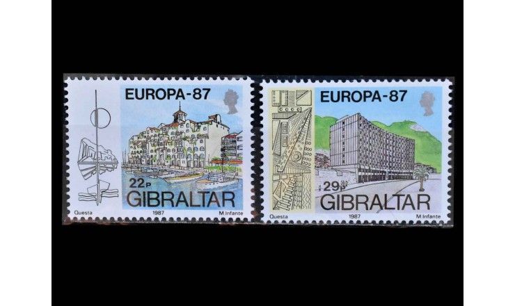 Гибралтар 1987 г. "Европа: Современная архитектура"