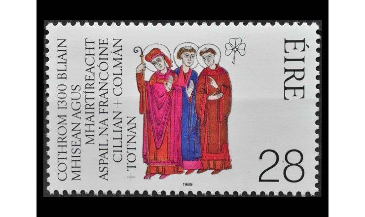 Ирландия 1989 г. "1300-летие смерти святых Килиана, Колмана и Тотнана" 