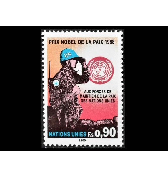 ООН (Женева) 1989 г. "Вручение Нобелевской премии мира миротворцам ООН"