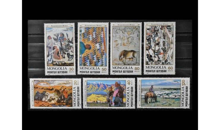 Монголия 1989 г. "Картины"