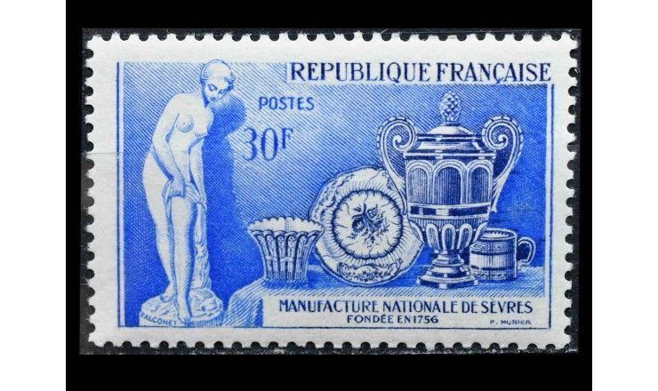 Франция 1957 г. "200 лет Севрскому фарфору"