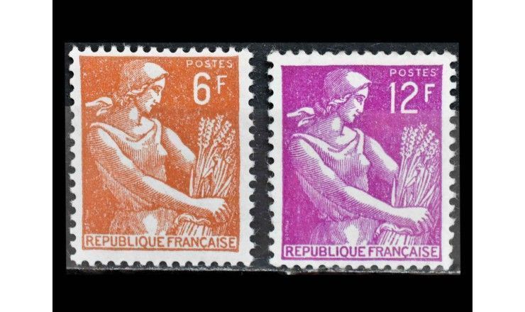Франция 1957 г. "Стандартные марки: Крестьяне"