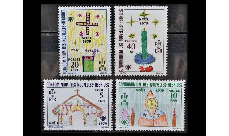 Новые Гебриды 1979 г. "Международный год ребенка: Рождество" (французский выпуск)