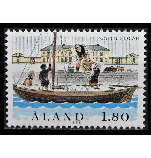Аландские острова 1988 г. "350 лет почтовой службе"