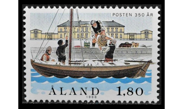 Аландские острова 1988 г. "350 лет почтовой службе"