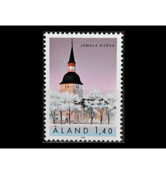 Аландские острова 1988 г. "Церковь в Йомале"