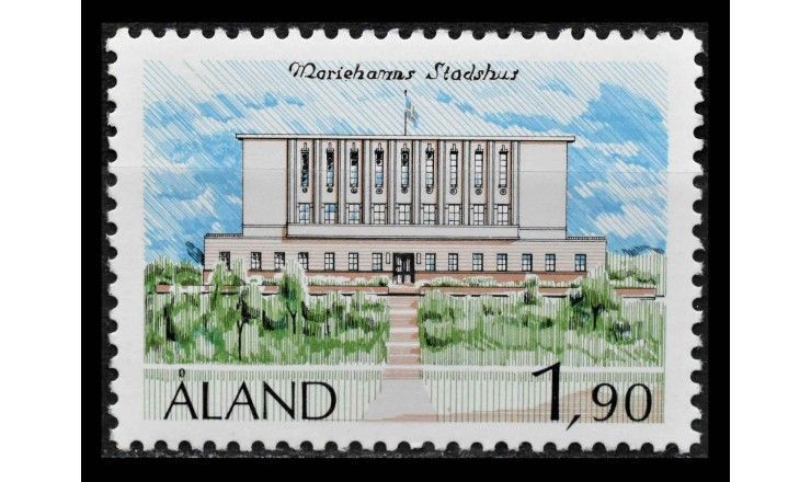 Аландские острова 1989 г. "50 лет мэрии Мариехамна"
