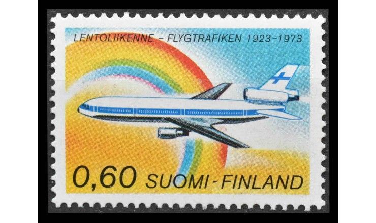 Финляндия 1973 г. "50 лет регулярным авиаперелетам"