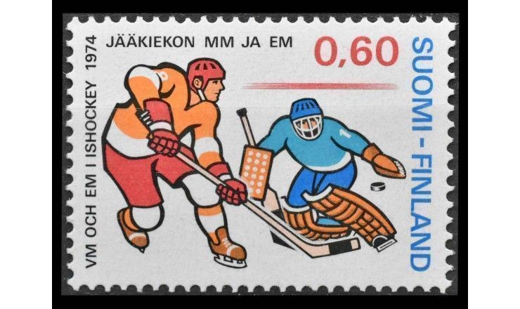 Финляндия 1974 г. "Чемпионат мира по хоккею с шайбой"