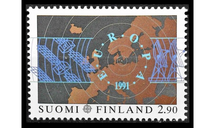 Финляндия 1991 г. "Европа: Европейские космические путешествия" 