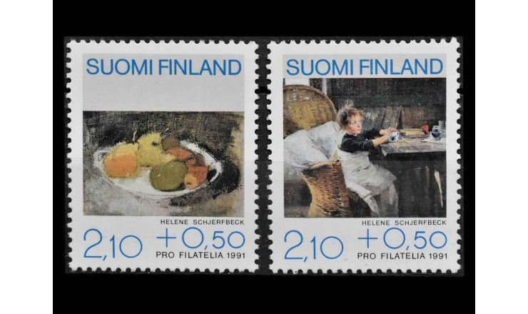 Финляндия 1991 г. "Продвижение филателии: Картины"
