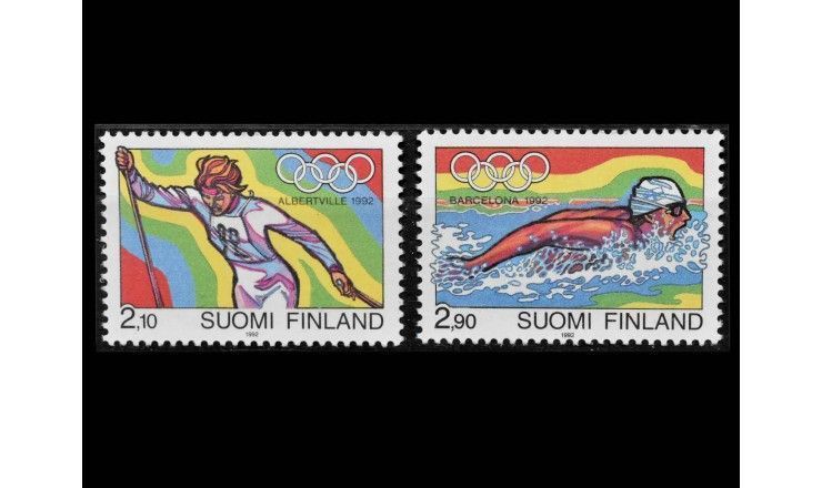 Финляндия 1992 г. "Олимпийские игры, Альбервиль и Барселона"