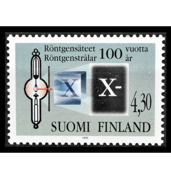 Финляндия 1995 г. "100 лет со дня открытия рентгеновских лучей Вильгельмом Рентгеном"